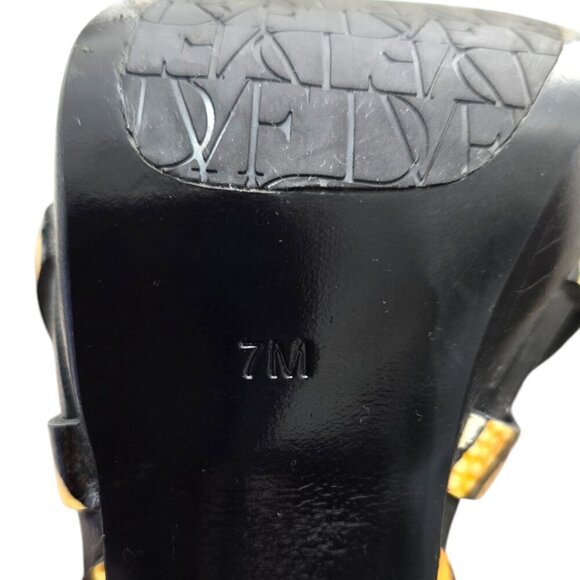 Diane Von Furstenberg Zebra Print Patent Leather Platform Heels Sz 7 - Picture 8 of 9